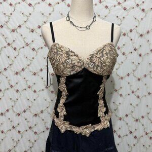 Vintage Cache beaded corset top